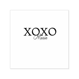 Sello Automático Xoxo el día de San Valentín añadir nombre púrpura