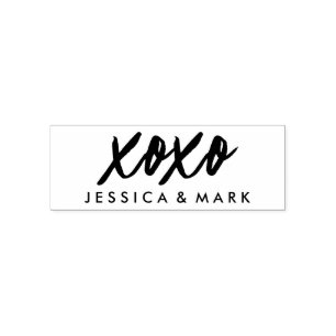 Sello Automático Xoxo personalizado en tipografía negra moderna
