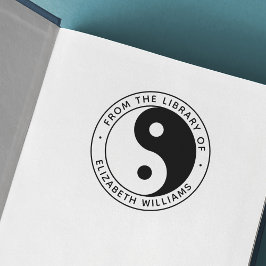 Sello Automático Yin yang de la biblioteca de nombre personalizado