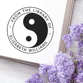 Sello Automático Yin yang de la biblioteca del nombre personalizado