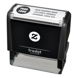 Sello Automático Your Company Logo Name Address Self-inking Stamp 