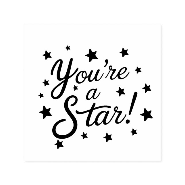Sello Automático "You're a Star" Teacher Stamp – Cursive with Stars (Diseño)
