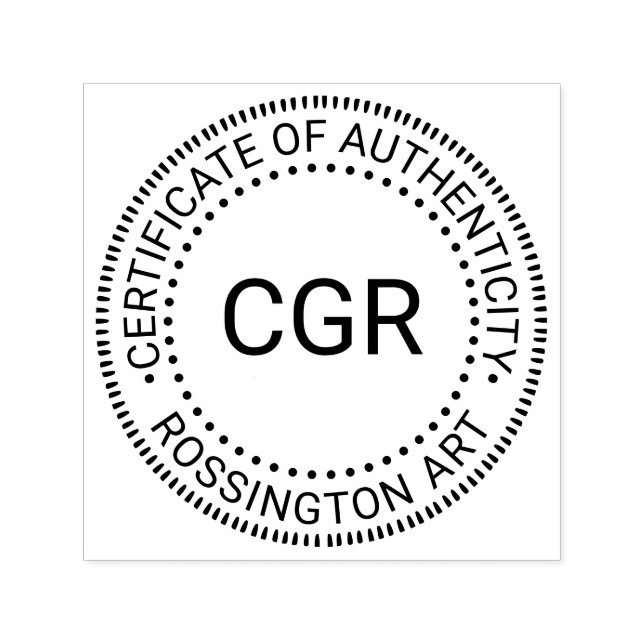 Sello Automático Z 3 Inicial, Nombre "Certificado de autenticidad" (Diseño)