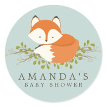 Sello Baby Shower Favorito Sweet Woodland Fox