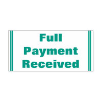 Sello básico de caucho "Pago completo recibido"