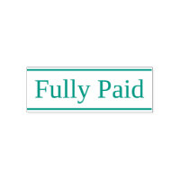 Sello básico de caucho "totalmente pagado"