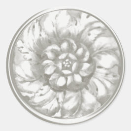 Sello blanco de aspecto Grabado en relieve barroco