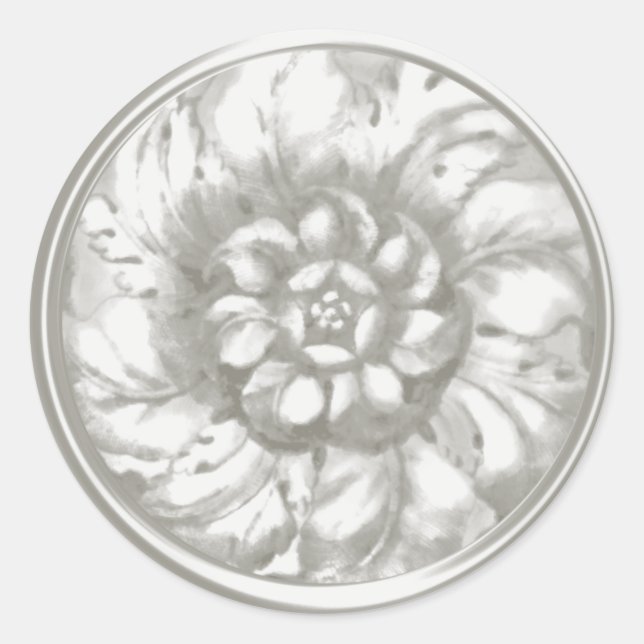 Sello blanco de aspecto Grabado en relieve barroco (Anverso)