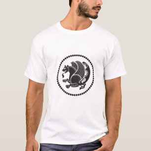 Sello blanco de la camiseta W. Sassanian de los
