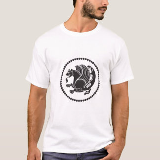 Sello blanco de la camiseta W. Sassanian de los