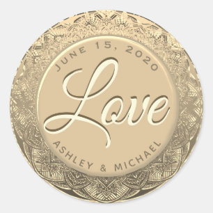 Sello Boda de amor de personalizable