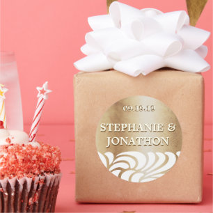 Sello Boda marfileño dorado