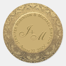 Sello Boda Monograma de personalizable
