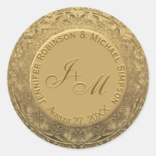 Sello Boda Monograma de personalizable