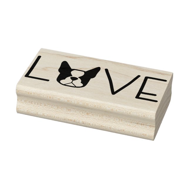 Sello Boston Terrier - Boston L O V E (Sello)