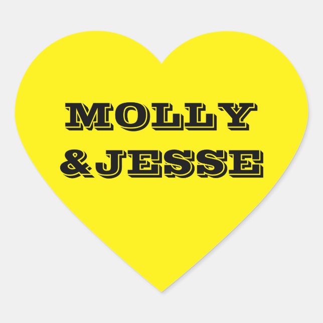 Sello cardíaco amarillo neón (Anverso)