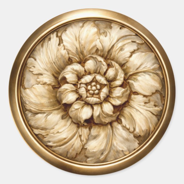 Sello con aspecto de dorado vintage barroco (Anverso)