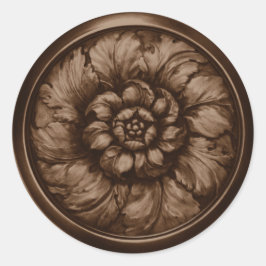 Sello con aspecto repujado barroco vintage Chocola