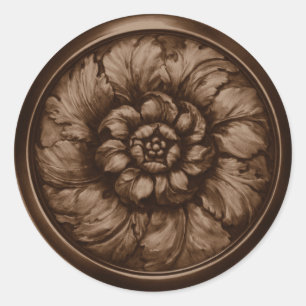 Sello con aspecto repujado barroco vintage Chocola