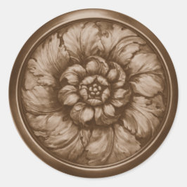 Sello con aspecto repujado barroco vintage de choc