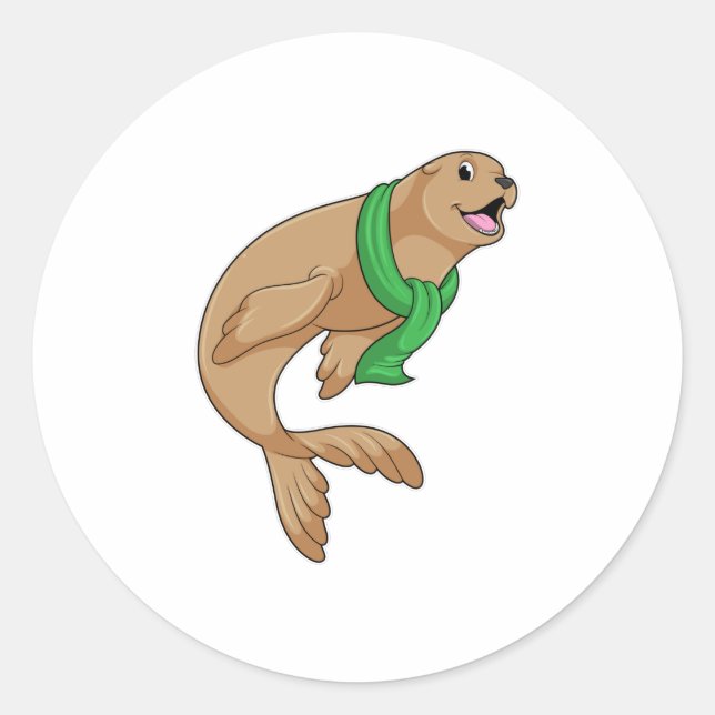 Sello con bufanda (Anverso)