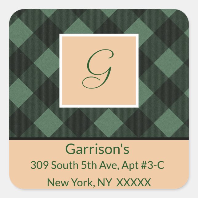 Sello cuadrado de la dirección de retorno del mono (Anverso)