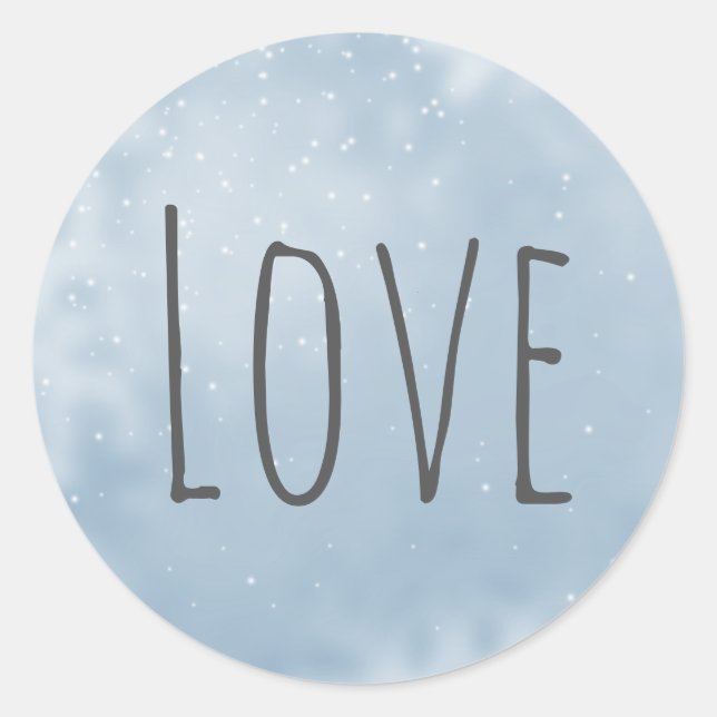 Sello de amor moderno de plata gris blanco Minimal (Anverso)