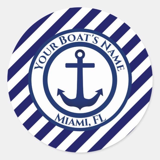 Sello de anclaje y Personalizado de franjas diagon (Anverso)