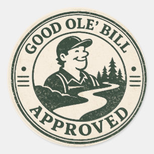 Sello de aprobación de buen viejo Bill