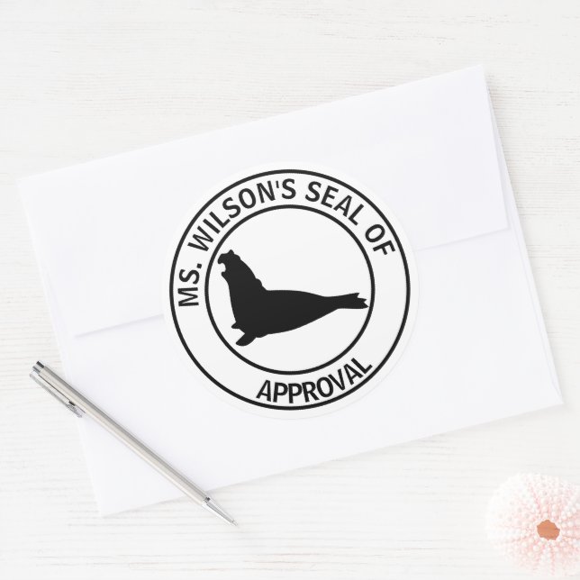 Sello de aprobación para elefantes docentes (Sobre)