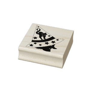 sello de arte de brujas y gatos