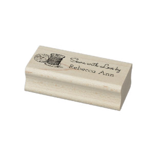 Sello de arte de caucho de Personalizable "Sewed w