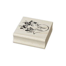 Sello de arte de madera Boda personalizado