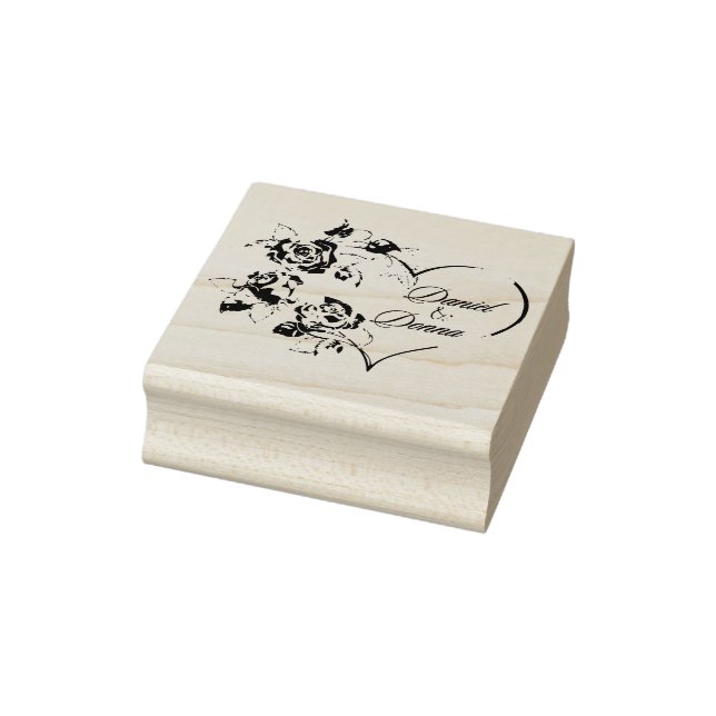 Sello de arte de madera Boda personalizado (Sello)