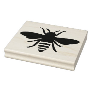 Sello de arte de madera - Diseño de barra de abeja