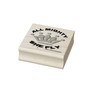 Sello de arte de madera Todopoderoso que vuele
