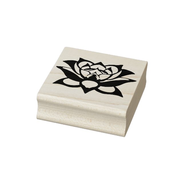 sello de arte de silueta de flores (Sello)