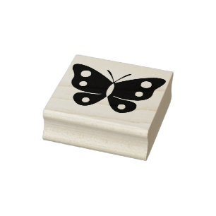 sello de arte de silueta de mariposa