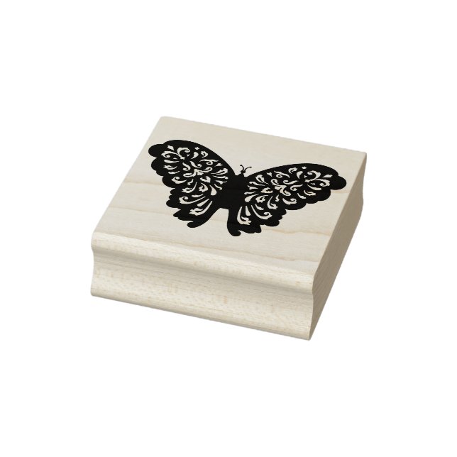 sello de arte de silueta de mariposa (Sello)