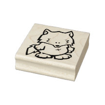 Sello de arte Wildlife Wolf Wood