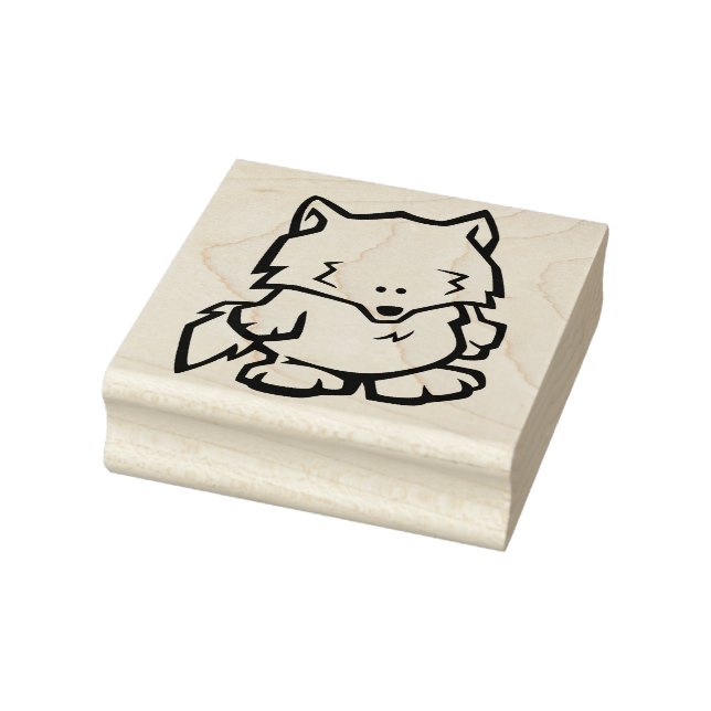 Sello de arte Wildlife Wolf Wood (Sello)