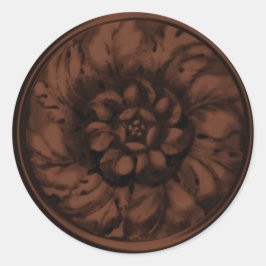 Sello de aspecto Grabado en relieve barroco marrón