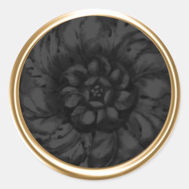 Sello de aspecto Grabado en relieve barroco vintag (Anverso)