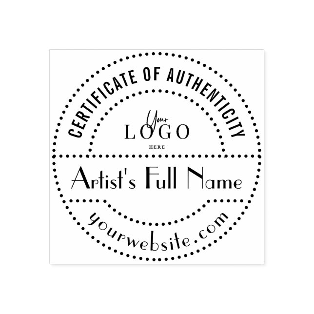 Sello de autenticidad para artista original de la  (Impresión)