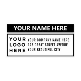 Sello de autoenlace de dirección de logotipo de su