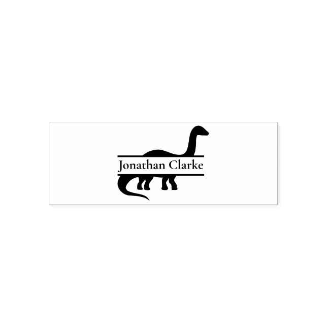 Sello de autoenlace de nombre de dinosaurio (Diseño)