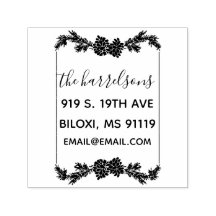 Sello de autograbado de la familia Rustic Pine Con