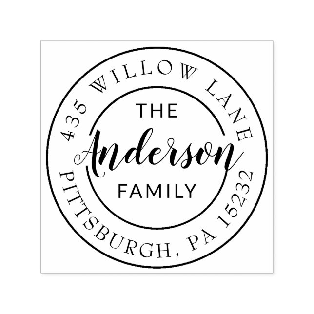 Sello de autoinferencia de nombre de familia de lo (Diseño)