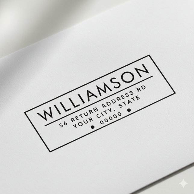 Sello de autotinta de dirección de retorno moderno (Subido por el creador)