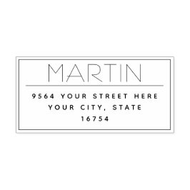 Sello de autotinta de dirección de retorno persona